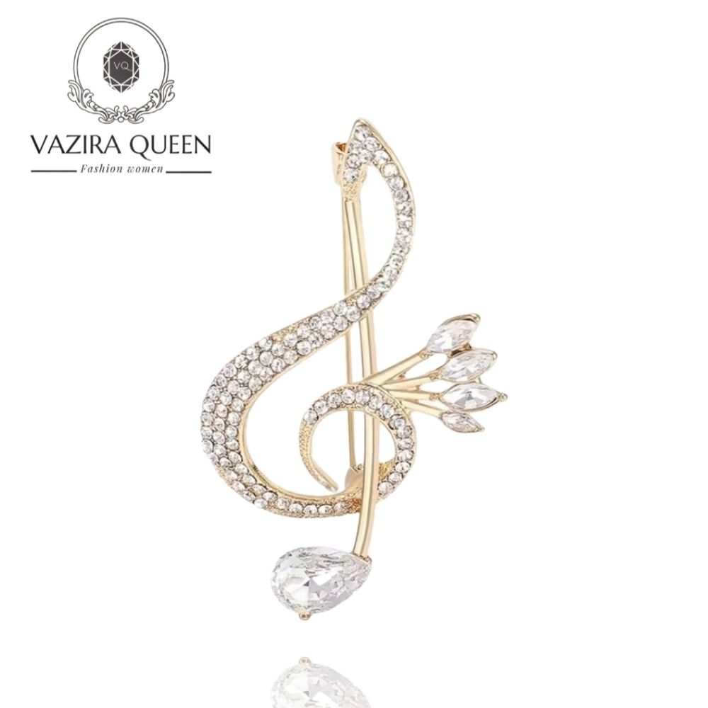 VQ Music Note Brooch